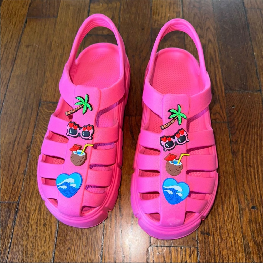 Women’s Pink Sandals with Charms